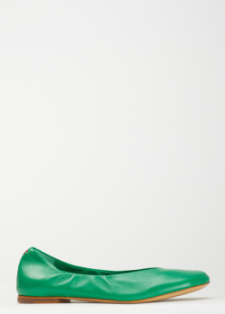 Зеленые балетки Halmanera Rock Yourself Maya с V-вырезом, фото